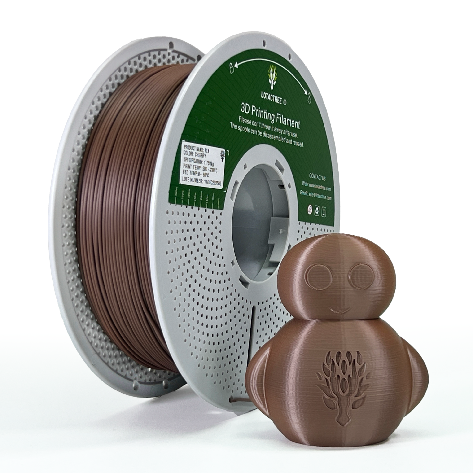 Filamento PLA Cherry Lotactree 1.75mm — comprar filamento impresión 3D España